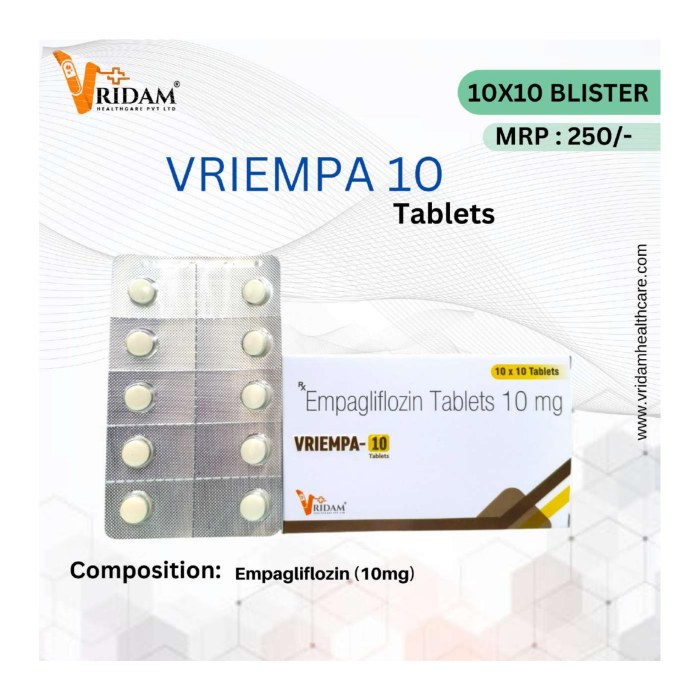 VRIDAPA M FORTE 10/1000 TABLET